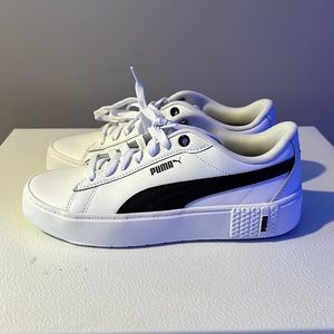 black and white puma sneakers
